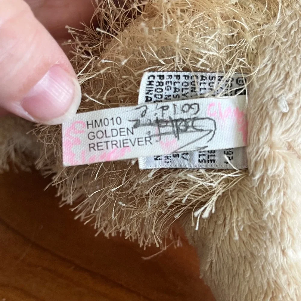 Webkinz Golden Retriever Plush Ganz HM010 Tan Shaggy‎ Dog Stuffed Animal No Code